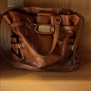 Michael Kors Brown Leather Shoulder Bag